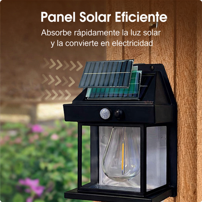 Lámpara solar exterior con sensor de movimiento – iluminación automática y ahorro de energía