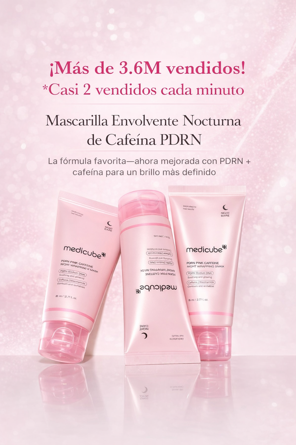 Medicube Mascarilla Nocturna PDRN Pink Caffeine – Piel Más Luminosa al Despertar