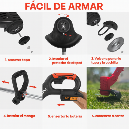 CORTA CESPED ELECTRICO 2 BATERIAS DE 48V 1 DISCOS