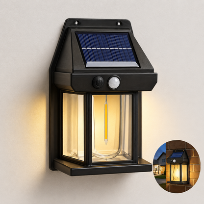 Lámpara solar exterior con sensor de movimiento – iluminación automática y ahorro de energía