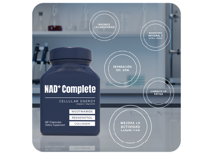 NAD+ con Resveratrol y Colágeno – Energía y Bienestar