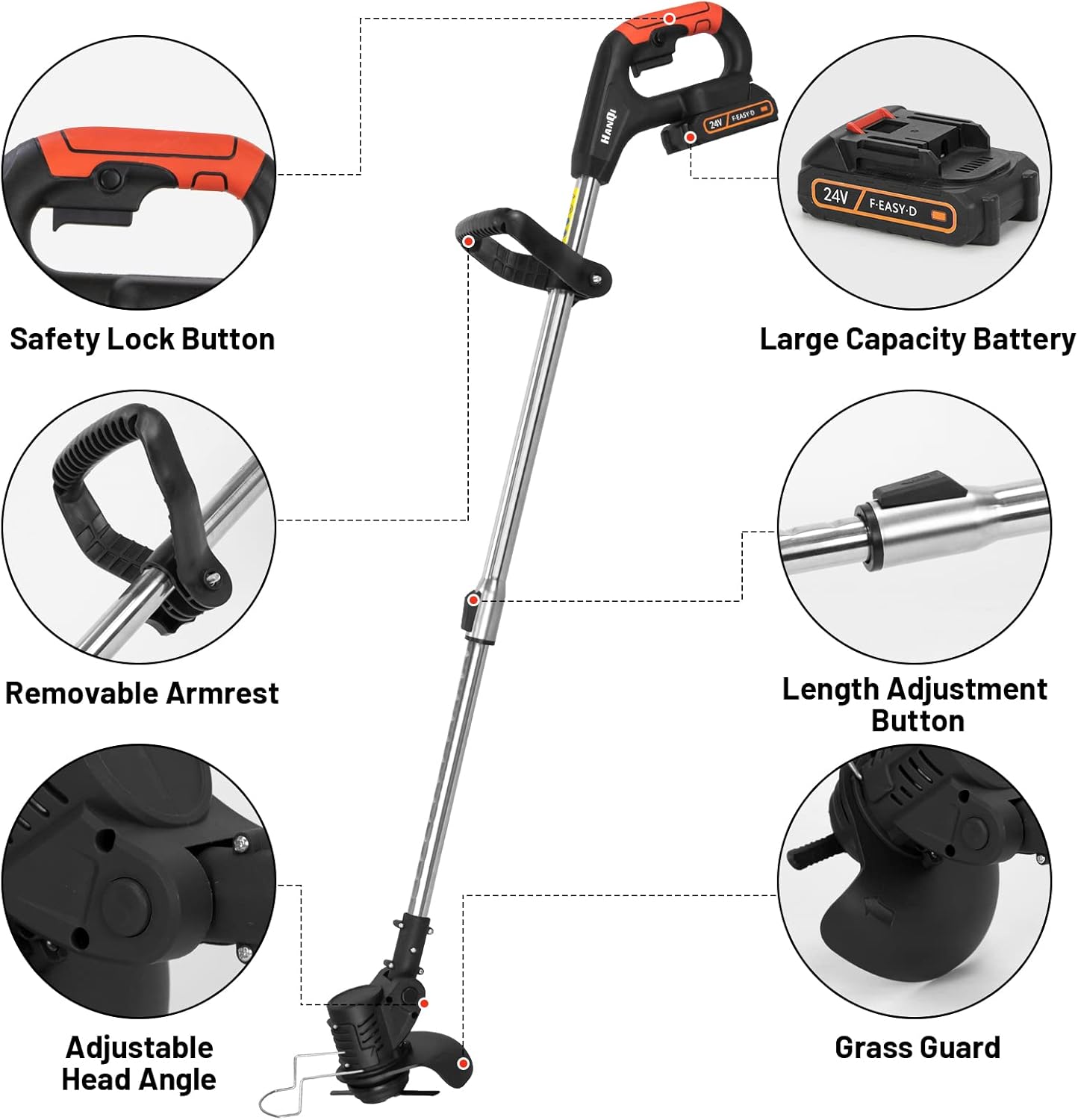 CORTA CESPED ELECTRICO 2 BATERIAS DE 48V 1 DISCOS