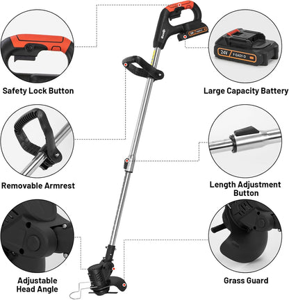 CORTA CESPED ELECTRICO 2 BATERIAS DE 48V 1 DISCOS