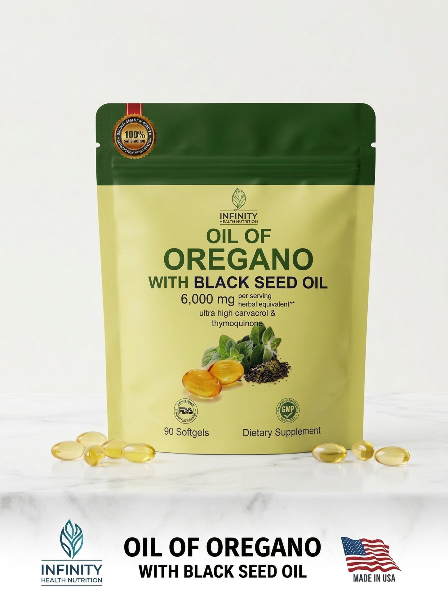 Aceite de orégano + black seed oil 6000mg – apoyo natural para el bienestar (90 cápsulas)