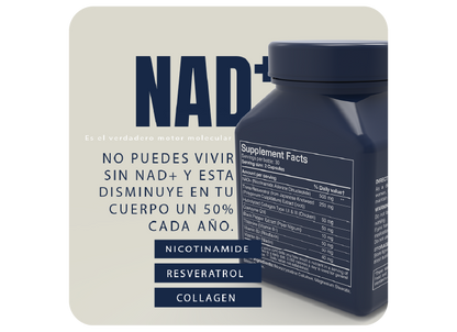 NAD+ con Resveratrol y Colágeno – Energía y Bienestar
